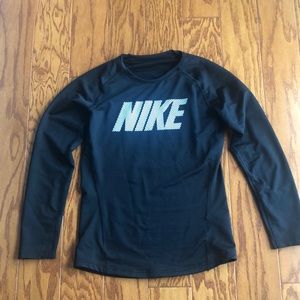 Nike long sleeve black dri-fit boys / girls top